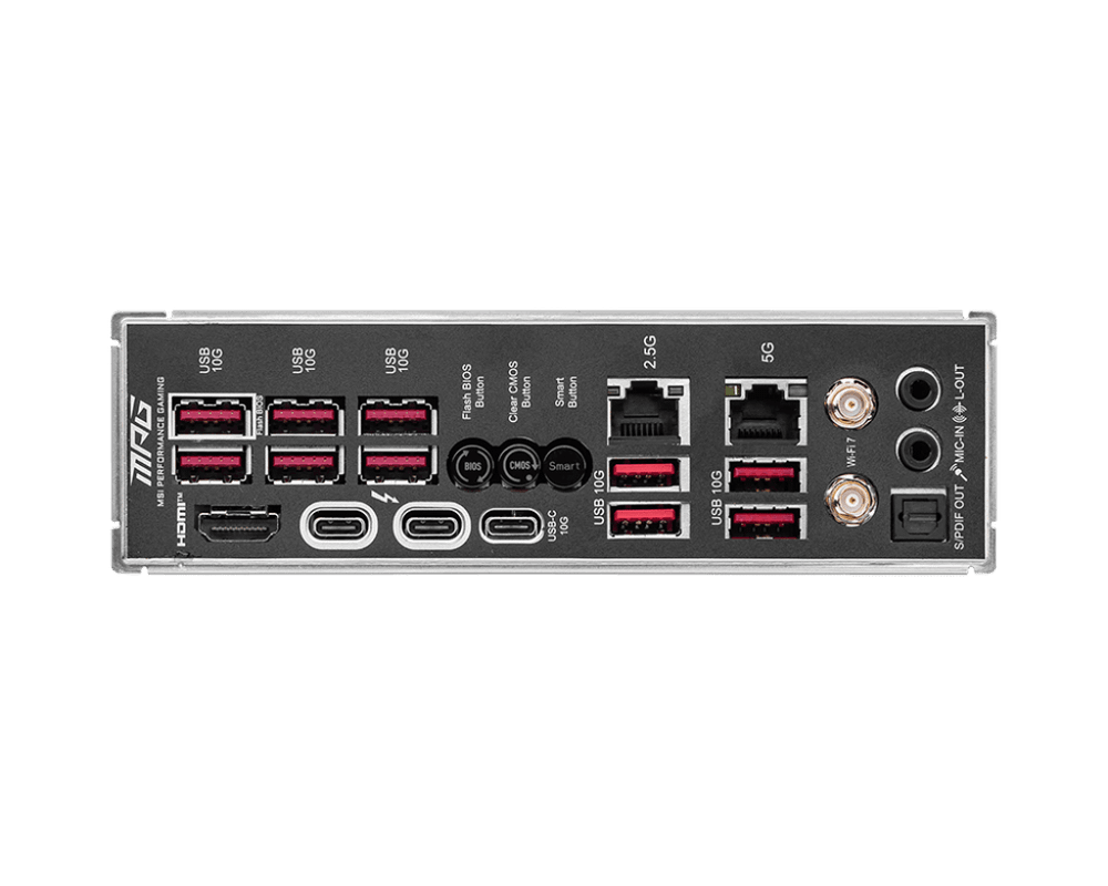 Материнская плата MSI MPG Z890 CARBON WIFI LGA1851 4xDDR5 4xSATA3 RAID 5xM.2 1xHDMI ATX