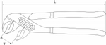 BJP0180 Клещи переставные с коробчатым захватом и ПВХ рукоятками, 180 мм, 0-26 мм