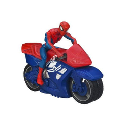 Человека-Паук на мотоцикле