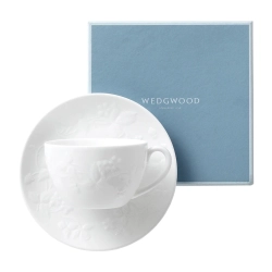 Wedgwood Чайная чашка White Wild Strawberry 200 мл с блюдцем EAN 701587350174