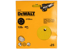 Круг шлифовальный (150 мм; Р120) 25 шт. DEWALT DT 3135