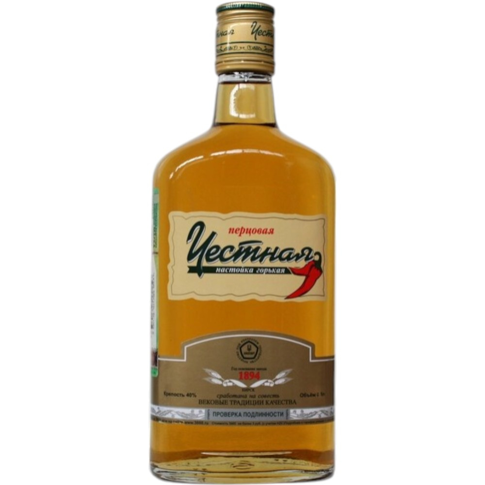 Настойка Честная Перцовая 0,5 л.