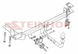 Фаркоп Steinhof L-112 для Land Rover Range Rover Evoque 2011-2019(паспорт и сертификат в комплекте)(без электрики)