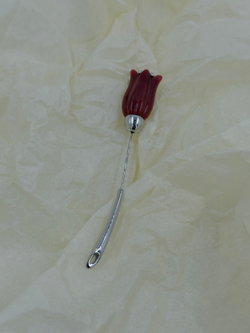 Брошь булавка Тюльпан Givenchy 1978 год