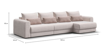 Модульный угловой диван РИЧМОНД MODOOL MAX Вельвет CORD бежевый