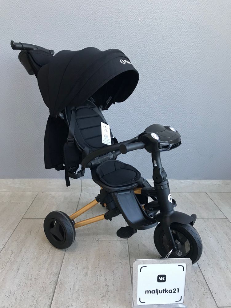 Велосипед трехколесный Qplay S700-17 SPRINTER SM Black (Rub/Gold) (муз.панель)