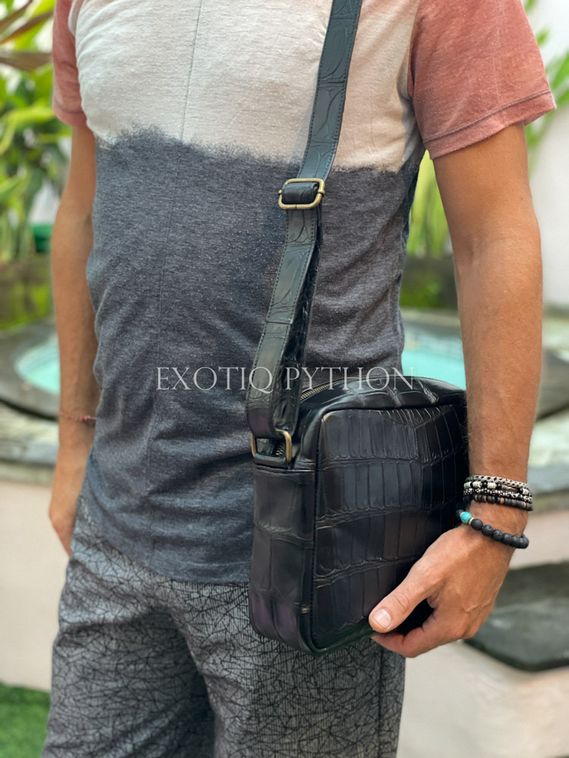 Мужская сумка из кожи крокодила BG-380