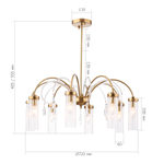SL1401.303.08 Люстра подвесная Luminera E14 8х40W