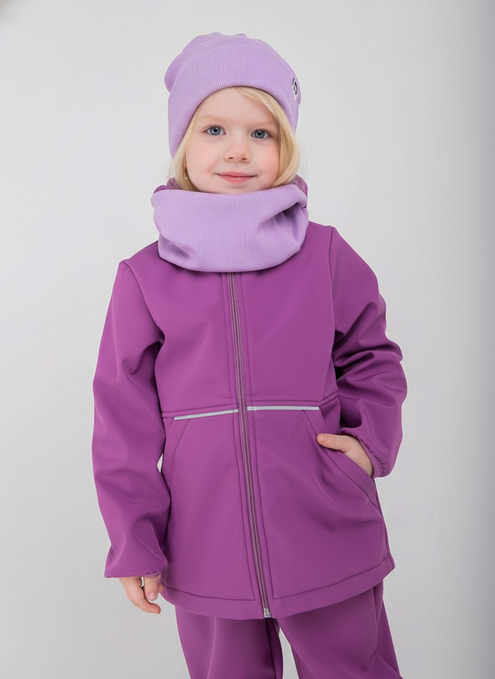 Костюм из софтшелла "Сливовый"