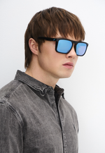 Спортивные очки 100% RENSHAW - Matte Black - HiPER Blue Multilayer Mirror Lens