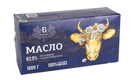 Масло сливочное "Сладкосливочное" жир. 82,5%, ТМ Беловежские сыры