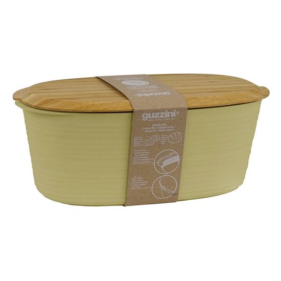 Хлебница с бамбуковой крышкой tierra, 10 л, светло-зеленая