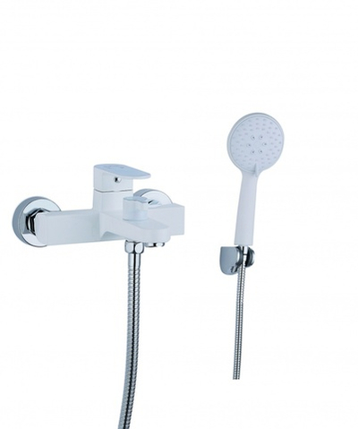 283531-F Смеситель од. для ванны кор. (бел/хром) ViEiR (8/1шт)