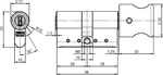 Профильный цилиндр с поворотной ручкой eCLIQ N534,KNF=9