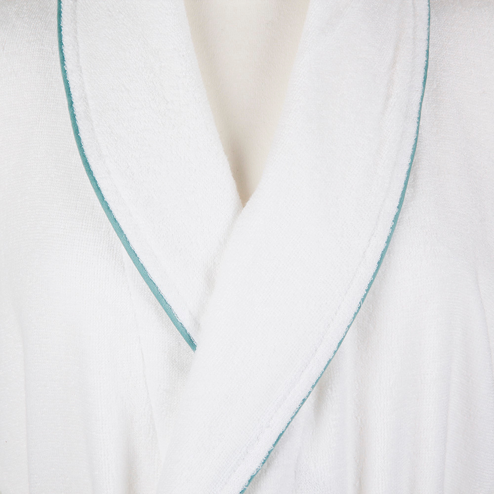 Элитный халат кашемировый Qashmare contrast белый от Hamam Турция