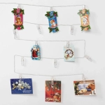 Гирлянда для дома 4,0 м 20 ламп LED с насадками ПРИЩЕПКА, прозрач.провод, IP-20, Теплый белый