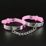 Оригинальные силиконовые наручники роового цвета (Цвет: розовый)