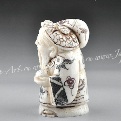 Нэцкэ Дзаошень с мешком