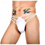 Белые сексуальные трусы-стринги на тонких бретелях (Размер: L) (Цвет: белый)