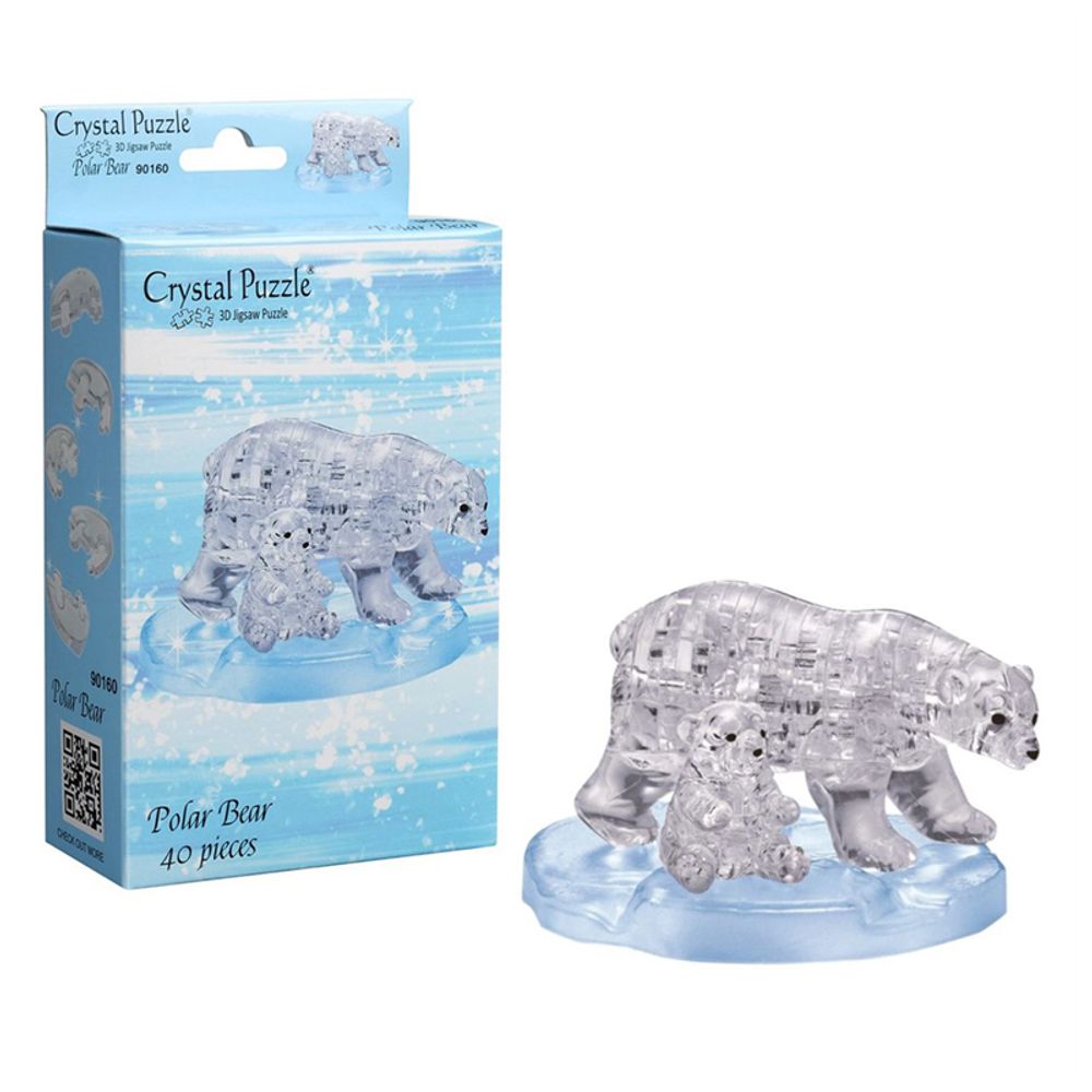 Пазл 3D Crystal puzzle &quot;Два белых медведя&quot;, картонная коробка 4893718901600
