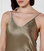 Сатиновое платье Marc Cain - оливковый(YC 21.19 W46)