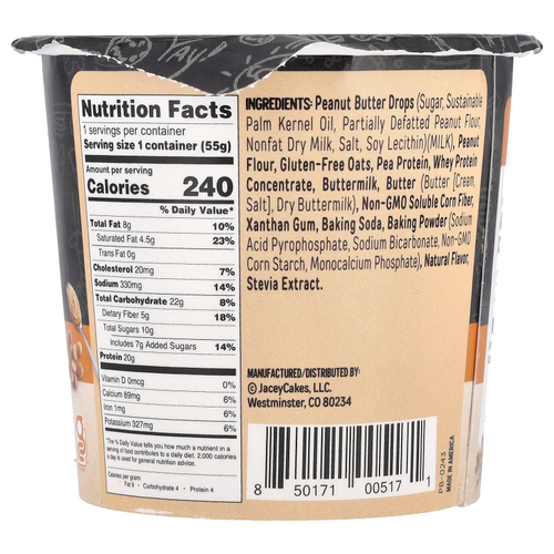 FlapJacked, Mighty Muffin, арахисовая паста, 55 г (1,94 унции)