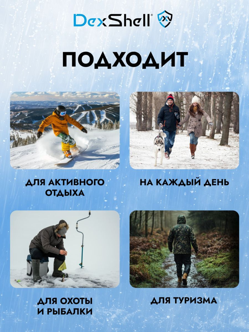 Водонепроницаемые носки DexShell Longlite Grey DS633W S (36-38), DS633WGS