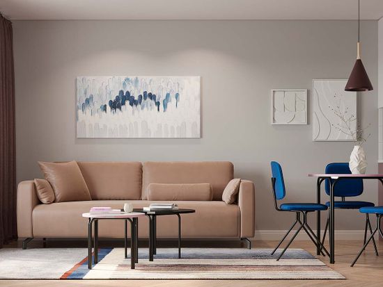 Панно декоративное с эффектом 3d minimalism, с белой рамой, 40х40 см