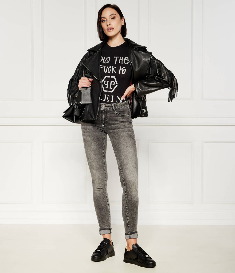 Кожаные кроссовки arrow force Philipp Plein - черный(WSC2752 PLE005N)