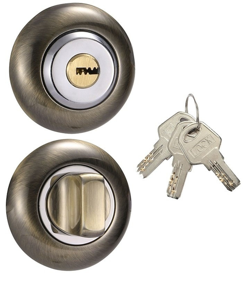 Накладки санузловые с ключом BKQ-K AB/CP (бронза)