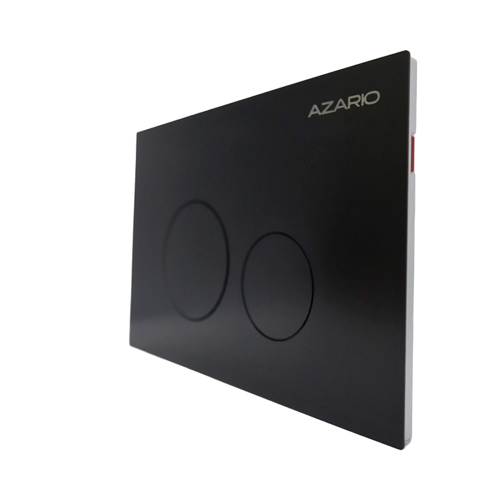 Кнопка смыва AZARIO NEW-TS механическая, двойной смыв, круглые кнопки, нержавеющая сталь 304, черный (AZ-SS-002-B)