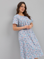 Ночная сорочка С-015/серый-ментолцветы