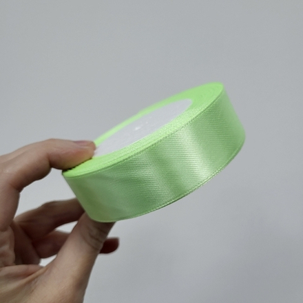 Лента атласная 25 мм Светло-салатовый, 23 м