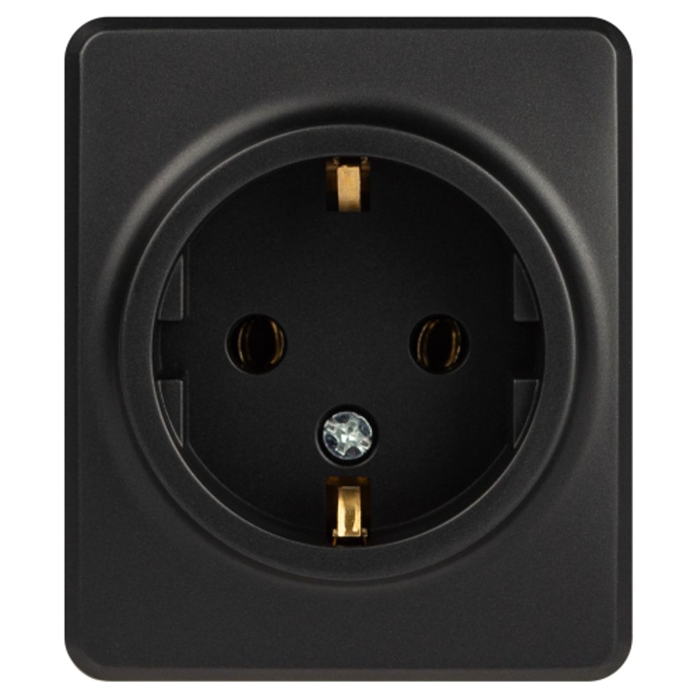 Розетка ЭРА Эксперт 11-2203-05 2P+E Schuko IP20 16A-250В ОУ антрацит | Эра Эксперт
