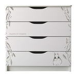 Комод детский с пеленальной доской Indigo Baby Line 800/4 ЛДСП, МДФ зайка