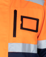 Куртка СИРИУС-ТЕРМИНАЛ-3-РОСС короткая, оранжевая с тёмно-синим