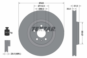 TEXTAR - 92229205-TET - Brake Disc