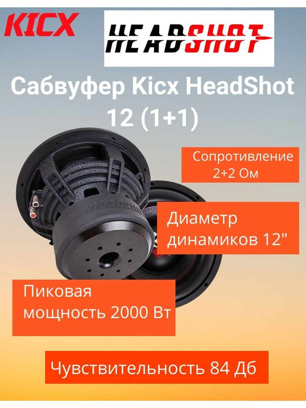 Сабвуфер HeadShot 12 (1+1) ()