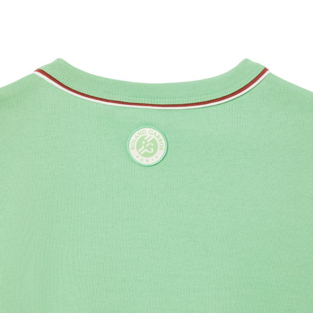 Женская теннисная футболка Lacoste Roland-Garros Edition Jersey - зеленый