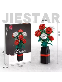 Конструктор Букет роз в вазе 878 деталей