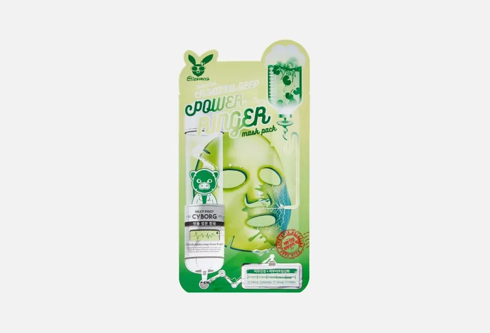 Elizavecca Тканевая маска для лица ЦЕНТЕЛЛА Centella Asiatica Deep Power Ringer Mask Pack