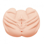 Двойной мастурбатор в виде половых губ с вибрацией Crazy bull