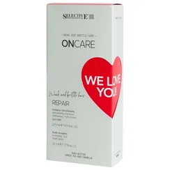 Набор: реструктурирующий шампунь + флюид для выглаживания кутикулы