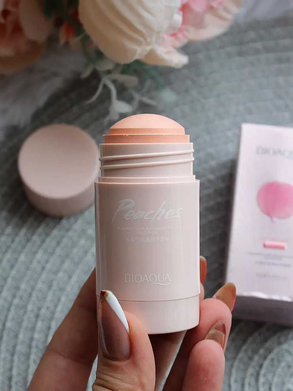 Глиняная маска-стик для лица с персиком, 40г