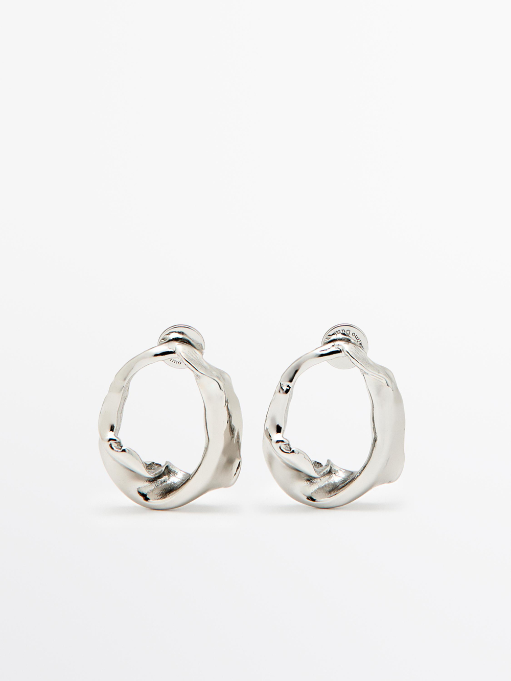 Massimo Dutti Серьги асимметричной формы, серебряный