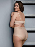 Трусики-слипы с высокой линией талии Soft lace (Размер: XL) (Цвет: черный)