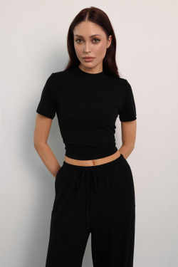 Брюки трикотажные черные