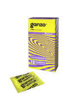 ПРЕЗЕРВАТИВЫ GANZO, SENSE, УЛЬТРАТОНКИЕ, ЛАТЕКС, 18 СМ, 5,2 СМ, 12 ШТ.
