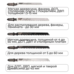 10 штук Набор пилок / Полотно ножовочное для электрического лобзика 10 штук