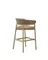 Барный стул Arinella из массива акации с натуральной отделкой и бежевой веревкой, высота 75 см